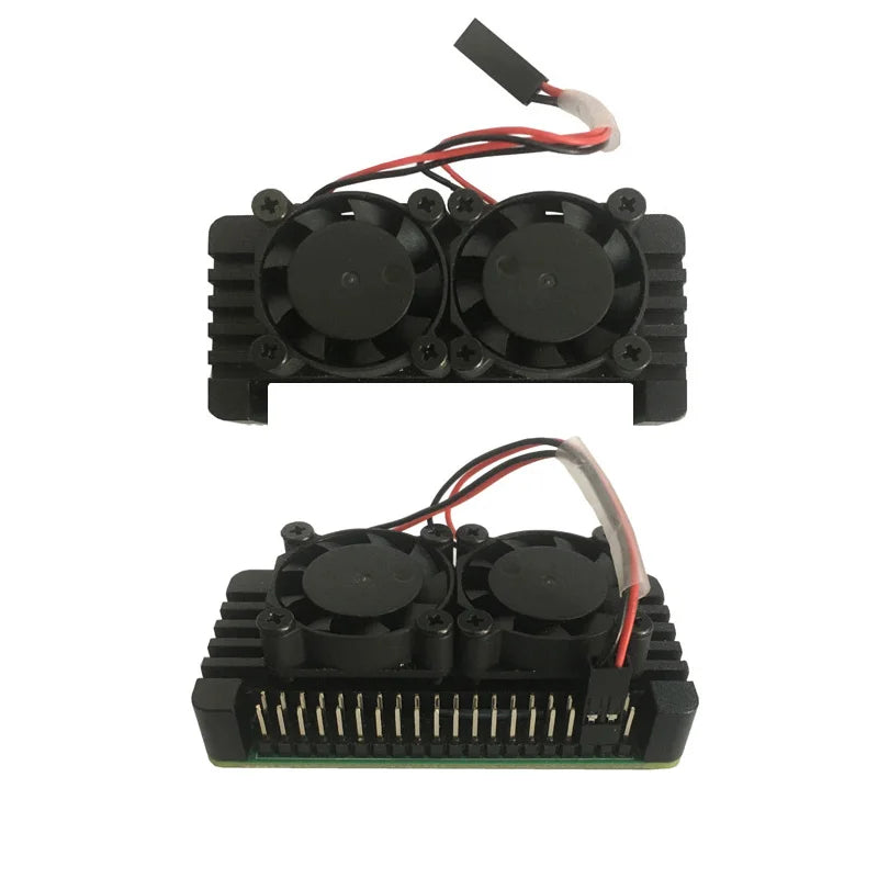 Raspberry Pi Zero 2W Aluminum Heatsink Case with Dual Cooling Fan Kit For Raspberry Pi Zero/Zero w