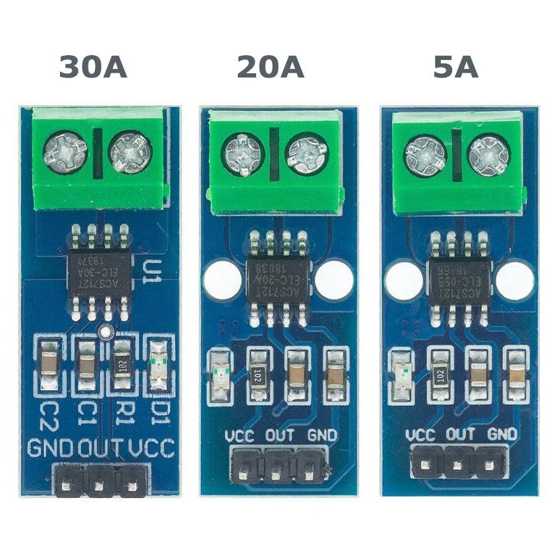 ACS712 5A 20A 30A Range Hall Current Sensor Module For Arduino ACS712-30A ACS712-20A ACS712-5A