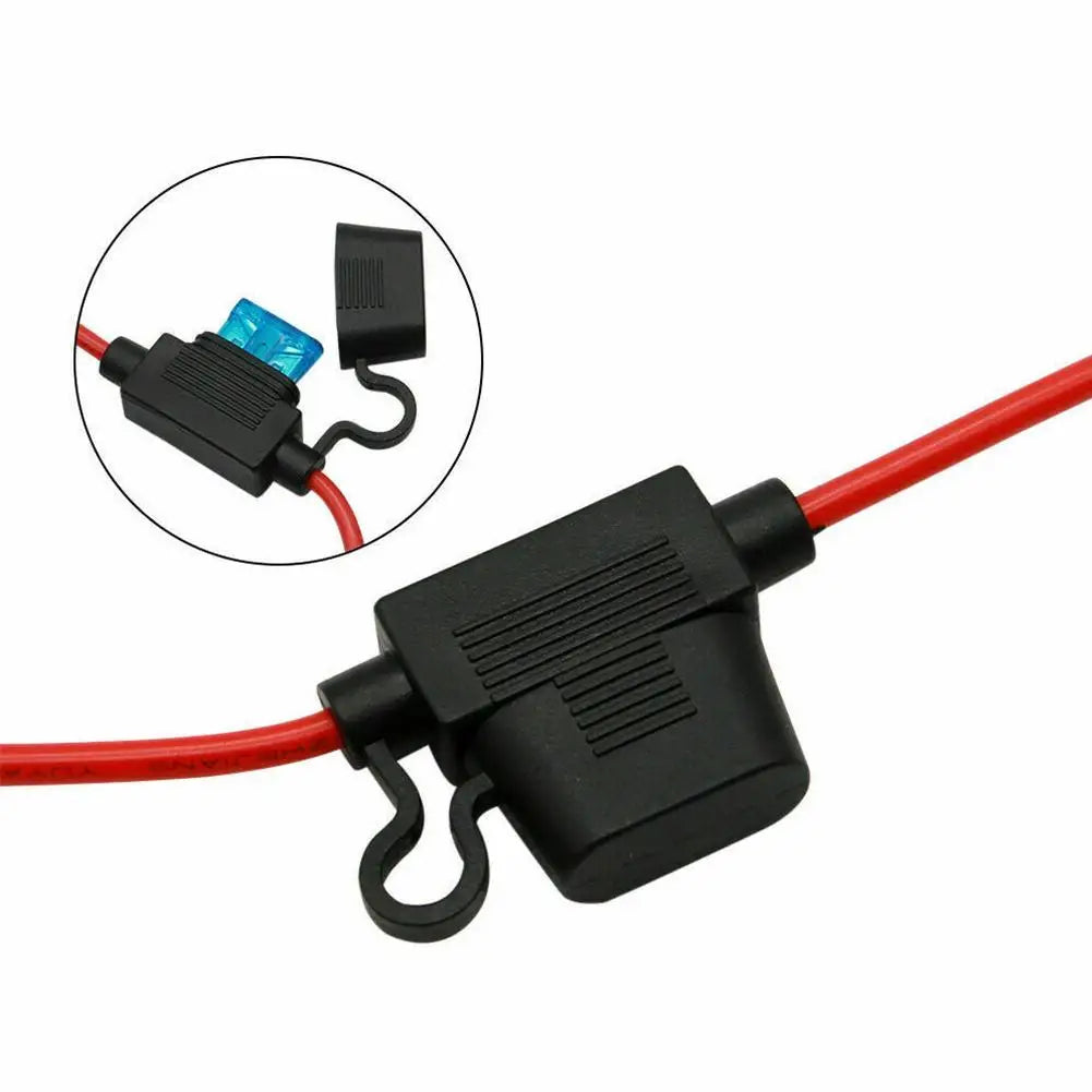 12-24V 16AWG SAE 2 Pin Quick Disconnect To O Ring Terminal Harness Connecter With 10A Fuse For Battery Charger Cable Connector