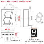 10PCS 2.3-inch digital tube 48mmX70mm digital display screen "8" high 56.8mm 7-segment digital tube 23101 series