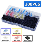 50-1200Pcs Solder Seal Wire Connectors Kit with 300W Heat Gun Waterproof Heat Shrink Butt Terminals Electrical Splice Set