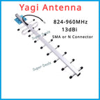 ZQTMAX 13dB Yagi Antenna 824-960MHz For cell phone signal booster 800 / 850 / 900 MHz CDMA GSM Repeater 2g 4g mobile amplifier
