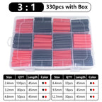 102-750pcs 2:1 Thermoresistant Tube Heat Shrink Wrapping Kit Assorted Wire Cable Insulation Sleeving 3:1 Heat Shrink Tube Set