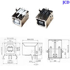 USB 3.0 and USB 2.0 Female Male Socket Jack Connector B Type 90°/180° Soldering PCB Connector Printer Interface