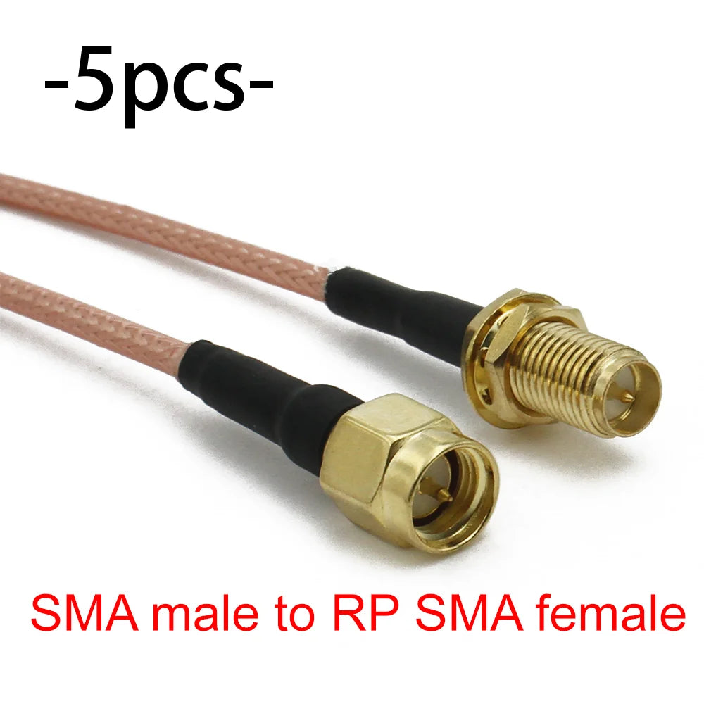 RG316 SMA to SMA / RP-SMA RF Coaxial Cable Male Plug Female Jack Connector Jumper Pigtail Antenna Extension Wire WiFi FPV Radio
