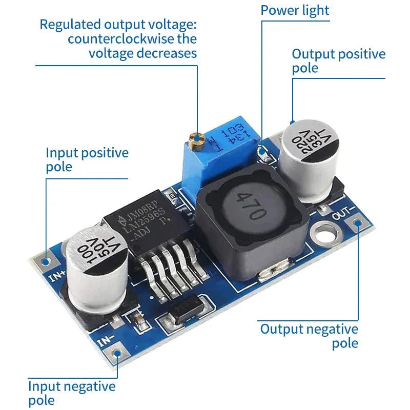 XCW LM2596 DC to DC Buck Converter 3.0-40V to 1.5-35V Power Supply Step Down Module-1/5/10PCS