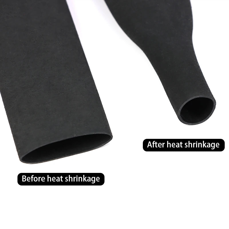 1.6m New Non Slip Heat Shrink Tube Solid Color 18mm ~ 40mm Waterproof Cover Bicycle Handle Protector Anti Skid Fishing Rod Wrap