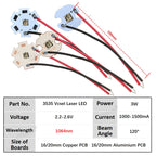 LED 3W 5W 3535 Laser VCSEL Infrared IR 808nm 850nm 940nm 980nm 1064nm Bead Lamp Patch Light Sensing Monitoring Night Vision Diod