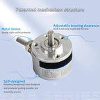 6mm Axis Optical Encoder, DC 5-24V Wide Voltage Absolute Rotary Encoder with Multiple P/R Options