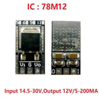 2pcs 78m05 7806 l7809 lm7812 three-terminal positive regulator ldo module 7-30v to 5v 6v 9v 12v