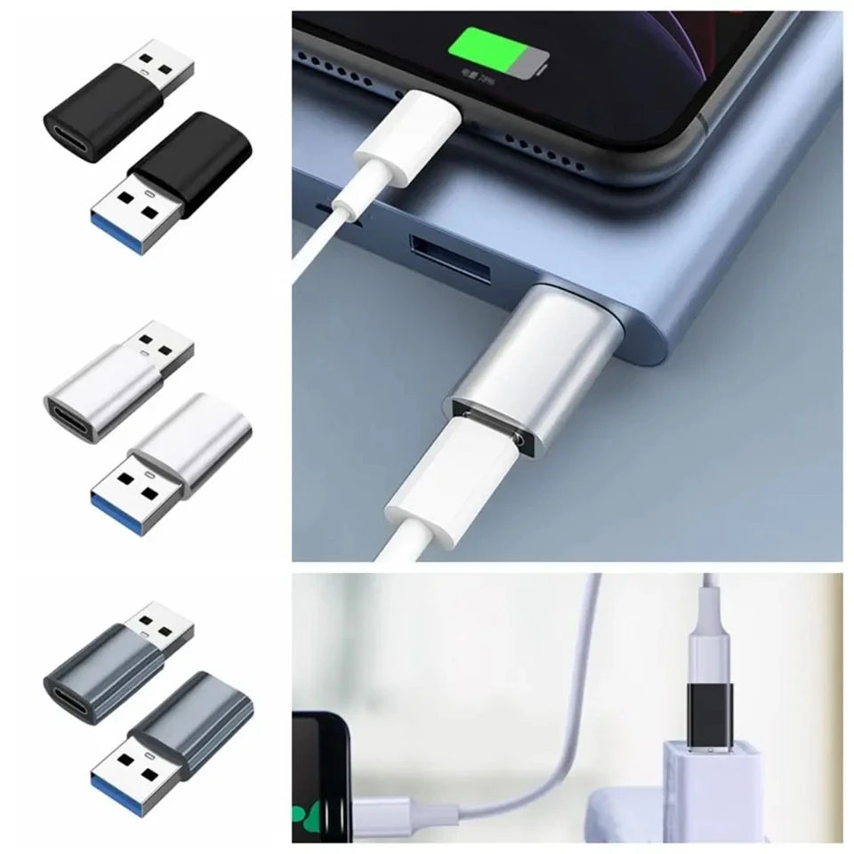 Type-c Female To USB 3.0 Male Adapter Charging Data Cable Connector For iPhone Samsung Huawei Phone Ipad Laptop USB-C Earphone