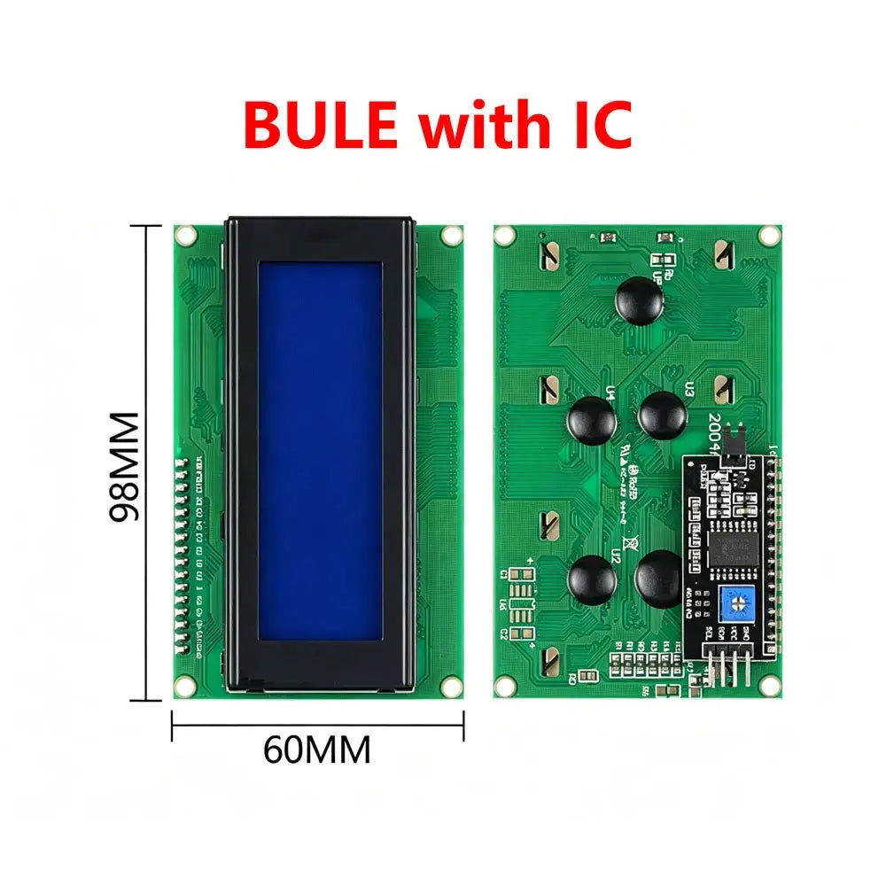 LCD2004+I2C LCD2004 20x4 2004A Blue Green Screen Character LCD IIC Serial Interface Adapter Module  LCD2004