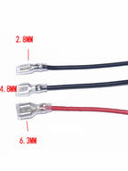 10pcs 2.8/4.8/6.3mm Crimp Terminal Splice Female Spade Connector Splice With Red Black Wire 20cm