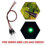 20pcs Pre-wired 20cm Long 30awg Wire SMD LED 0402 0603 0805 Lights Soldered Resistor for 12V White Red Blue Yellow Green