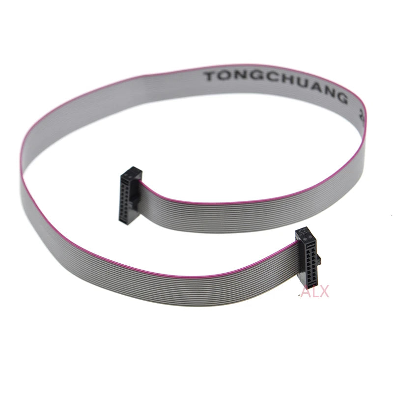 1PCS 1.27MM pitch FC-6/8/10/14/16/20/40/50 PIN 30CM JTAG ISP DOWNLOAD CABLE   Gray Flat Ribbon Data Cable FOR DC3 IDC BOX HEADER