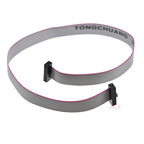 1PCS 1.27MM pitch FC-6/8/10/14/16/20/40/50 PIN 30CM JTAG ISP DOWNLOAD CABLE   Gray Flat Ribbon Data Cable FOR DC3 IDC BOX HEADER