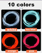 1M/2M/3M/4M/5M Flexible Neon Light EL Wire Led Neon Dance Party Atmosphere Decor Lamp RopeTube Waterproof Multicolor Led Strip