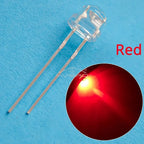 F5 5mm Straw Mini Hat Emitting Diode Ultra Bright Water Clear Light Bead White Blue Green Yellow Red Wide Angle LED Bulb