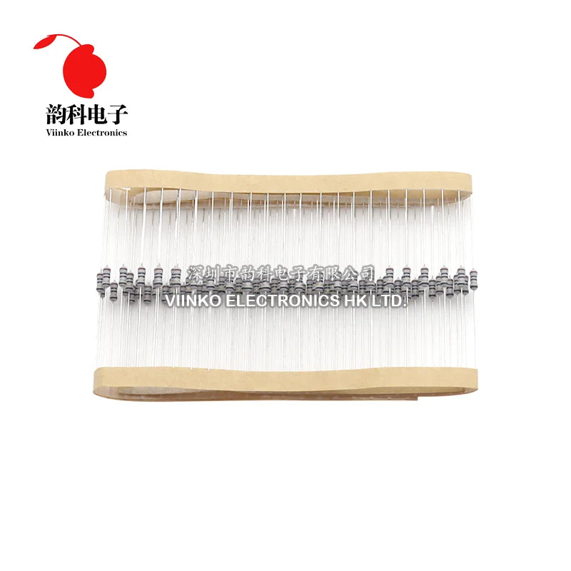 20pcs 1/4W 5% 0.25W Wire Wound Resistor Fuse Winding Resistance 0.5R 10R 0.5 1 2.2 3.3 3.9 4.7 5.1 10 ohm