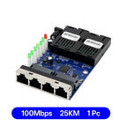 2F4E Gigabit Fiber Media Converter Board 2 SC 4 RJ45 10/100/1000Mbps BIDI 3km for CCTV FTTH **Industrial Automation & Control