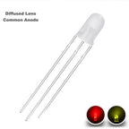 100 Pcs 5mm Led Diode Bicolor Two Color Red Green Blue Commmon Anode Cathode 2V 3V 20mA F5 Light Emitting Lamp Blub For DIY PCB