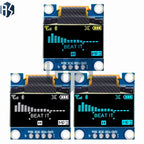 ‌0.96 Inch I2C SSD1306 OLED Display Module – 128x64 Dual-Color (Yellow/Blue) Screen for Arduino, Raspberry Pi & ESP32 Projects