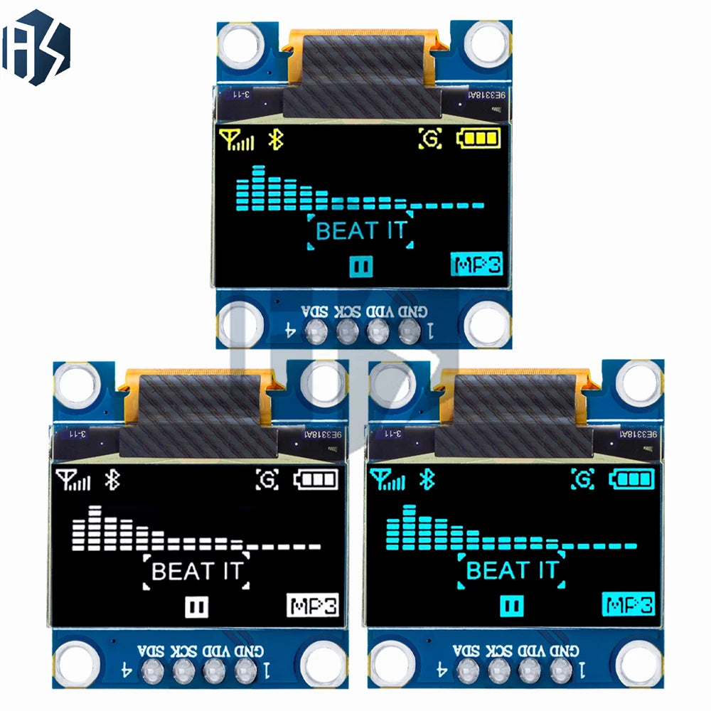 ‌0.96 Inch I2C SSD1306 OLED Display Module – 128x64 Dual-Color (Yellow/Blue) Screen for Arduino, Raspberry Pi & ESP32 Projects