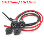 1/2/3pcs/lot DC 5.5*2.1mm/5.5*2.5mm Socket DC Power Supply Jack Socket Plug Female Panel Mount Connector 5.5mm 2.1mm Adapter