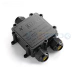 IP68 Y-Shape Underwater Waterproof  3Way 1IN2OUT 4-14mm Power Cord External LED Outdoor Light Lamp Wire Junction Box Connector