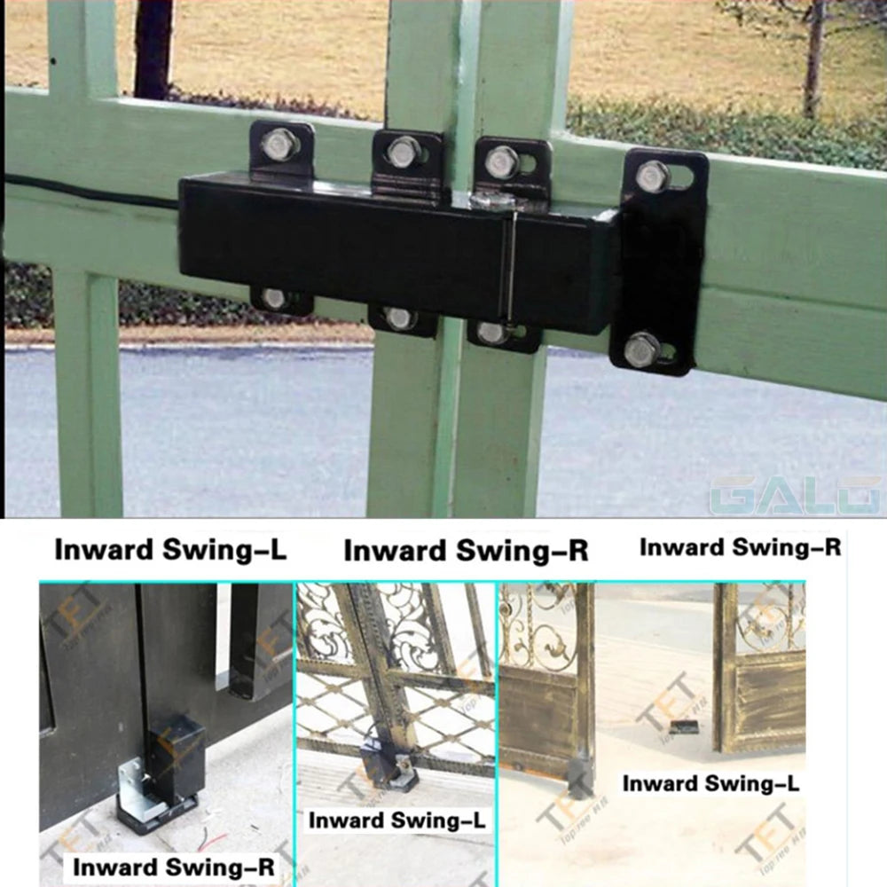 200kg-300kg Swing Gate Linear Actuator Motors Kit with Push Button Photocell Alarm Lamp (GSM Module Keypad Optional)