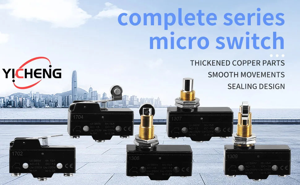 10Pcs 1NO + 1NC Hinge Roller Lever Micro Action Switches
