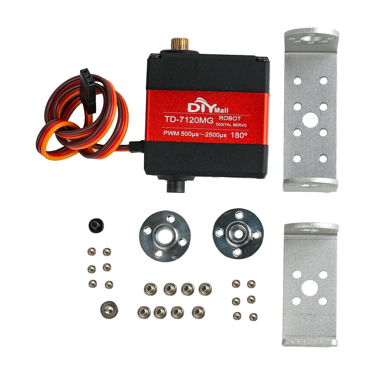 TD-7120MG 20KG Dual-Axis Metal Digital Servo RC 180/270 Angle Controllable Steel Gear Carbon Brush Motor Servos For RC Car Robot