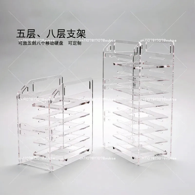 5-layer Cooling mobile hard disk bracket  for Raspberry pi 3B 3B+ 4B cluster case 2.5 SSD HDD transparent shell extended nas