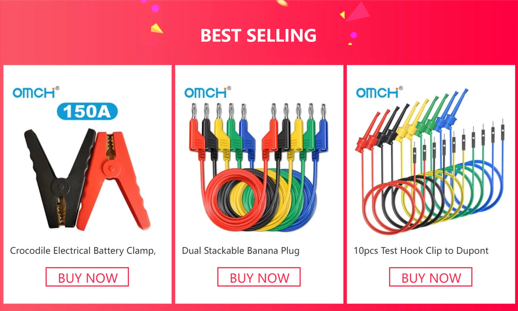 Crocodile Electrical Battery Clamp, Alligator Clips, Test Connector for Jumper Cables Boost, Car Caravan Van, 150A