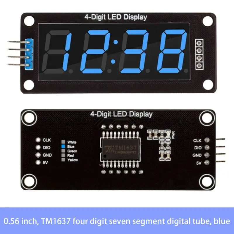 Y-1 Piece 0.56" 4-Digit LED Display Module TM1637 7-Segment Digital Tube for Arduino Electronic Clock Display Board