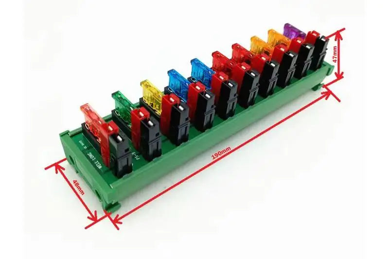PS-9 DIN Rail Mounting  10-Port Power Splitter Anderson Connector Distributor DC36V 45A.