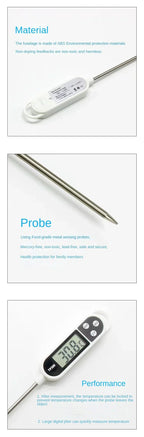 Stainless Steel Probe Type Household Food Thermometer Pen Type Milk Temperature Cooking Food Thermometer
