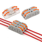 PCT-221 Lever Wire Connector 25 34 50 100PCS Inline Splicing Terminal Block Compact Cable Splitter Kit for LED Electrical Wiring