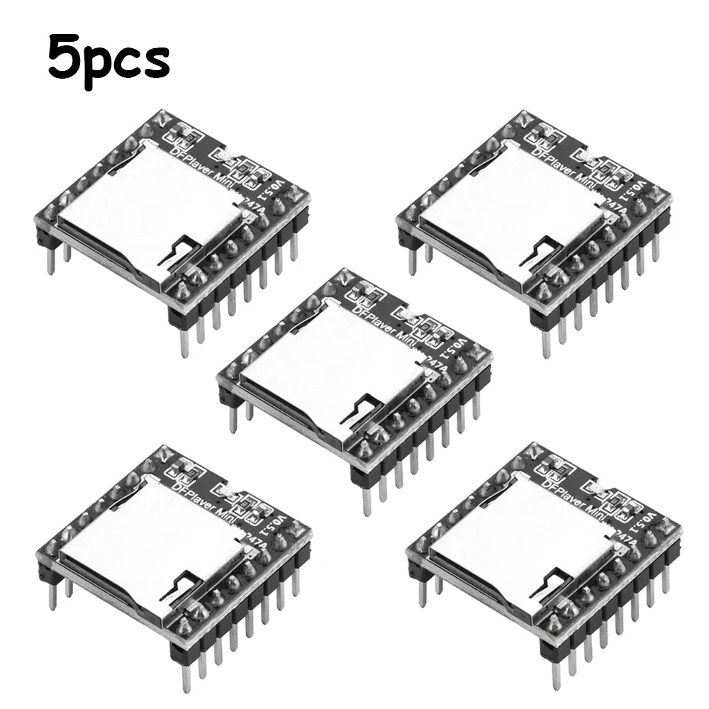 YX5200 DFPlayer Mini MP3 Player Module MP3 Voice Decode Board Supporting TF Card U-Disk IO Serial Port AD Compatible for Arduino