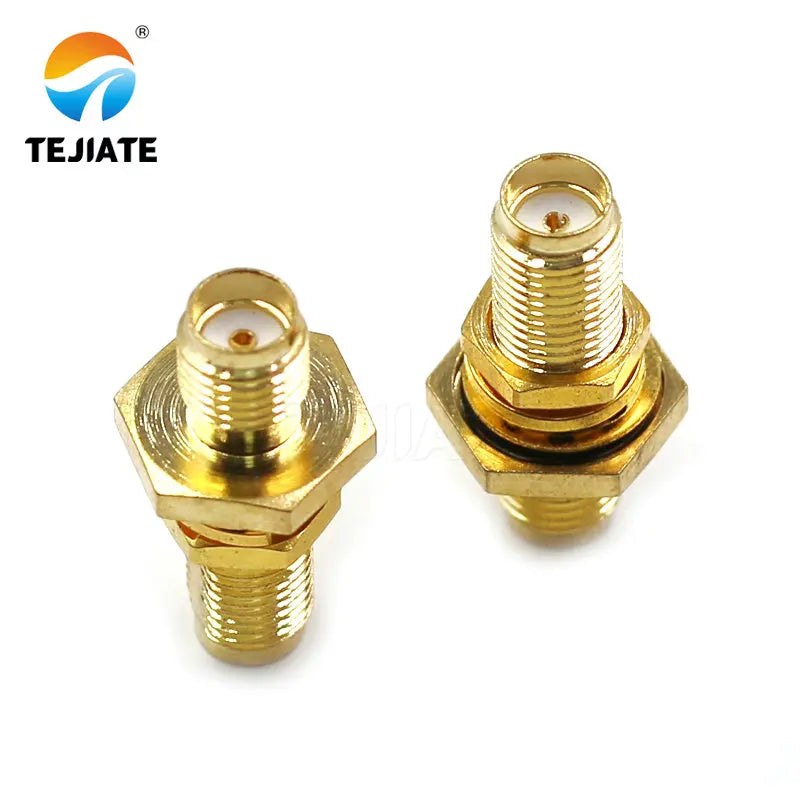 1PCS SMA Mother Seat Connector SMA Three Pairs of Internal and External Threads Hole Flange Socket Connector Insulation Expan