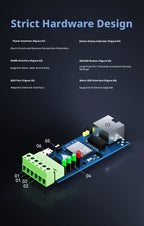 Serial to Ethernet Converter, RS485↔Ethernet, Modbus RTU/TCP Gateway, IP30, 5-36V DC, DIN Rail Mount