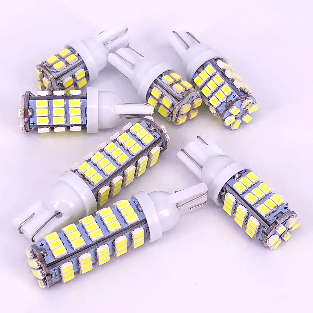100PCS T10 1206 3020 68 42 20 SMD 194 168 W5W 12V 24V Car LED Light Bulbs 20 42 68LED Auto Bulbs White Clearance Interior Light