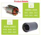 PGM42-775 Metal Planetary Geared DC Geared Motor DC 12V~24V 1600RPM~8RPM High Torque and Forward/Reverse PWM Speed Regulation