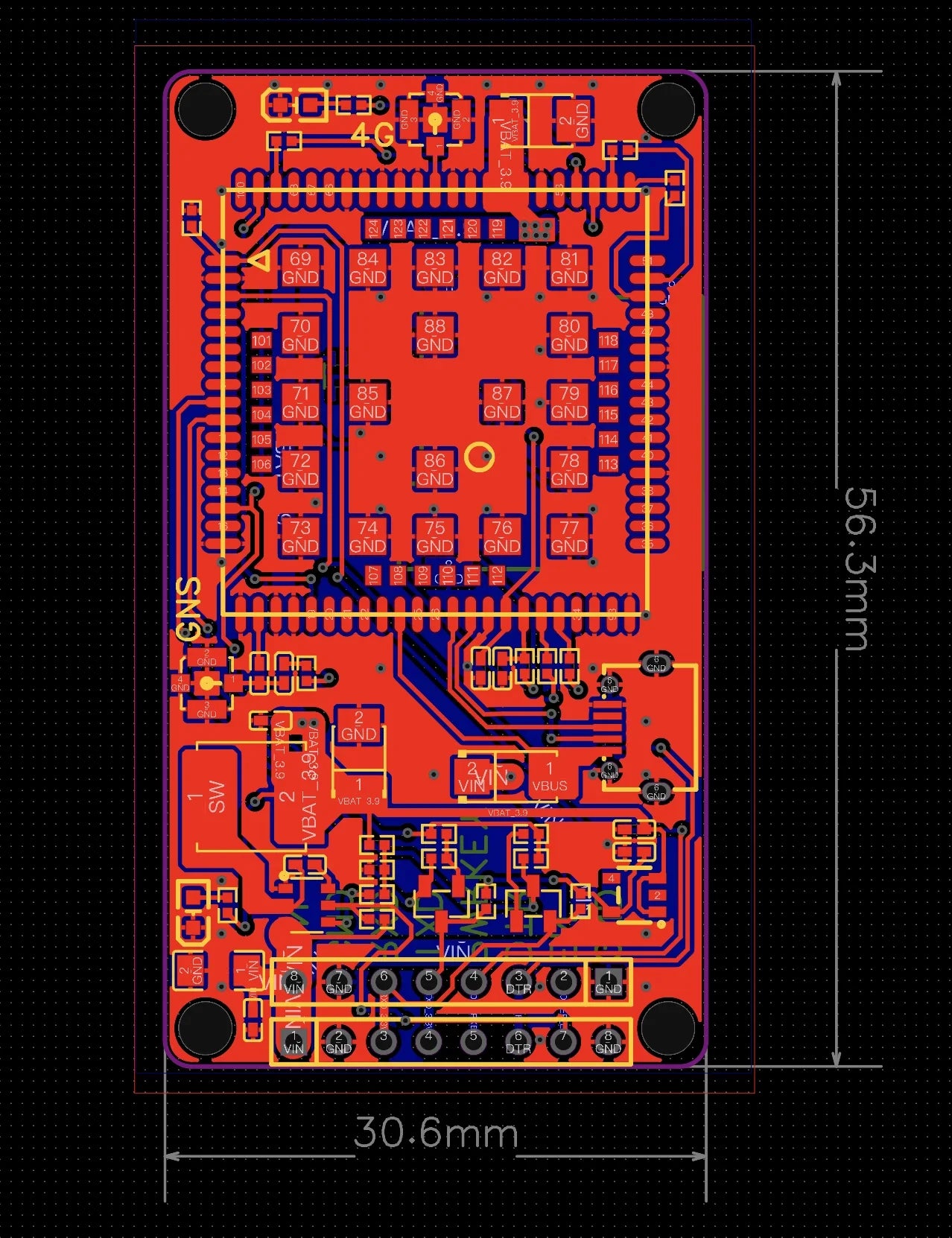 SIMCOM A7670E MASA 4G Cat1 With GSM GPS Module Development Core Board A7670E-MASA A7670E-LASA TTL Serial Port USB 4G GPS Antenna