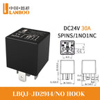 LANBOO High Current Car/Auto Relay 12V 24V 30A with 4PIN/5PIN Applications include lighting control and horn control.