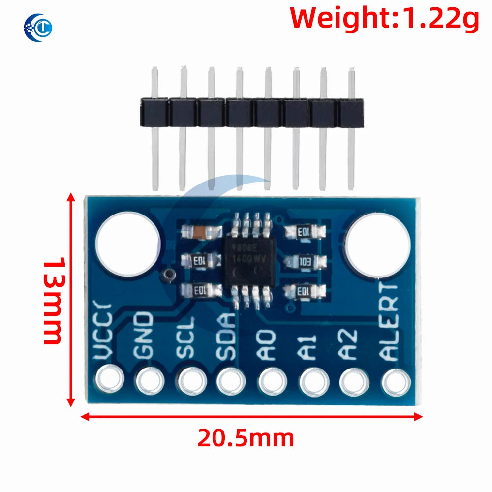 MCP9808 High Accuracy Temperature Module: 2.7V-5V I2C/IIC Breakout Board for Arduino & DIY Projects