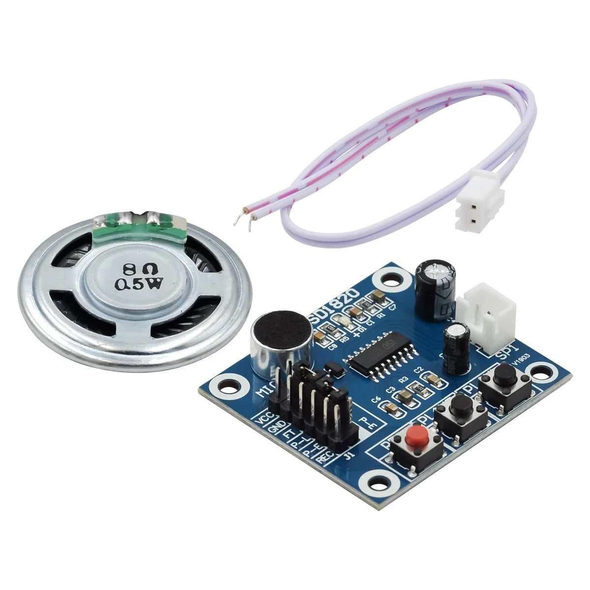 ISD1820 recording module voice module the voice board telediphone module board with Microphones + Loudspeaker