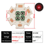 10W High Power LED Chip IR Infrared 660nm 680/730/760/810/850nm 12W 3535 Bead 2V 4V 8V 700/1400/2800mA For Night Vision Security