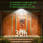 Solar Security Lights Solar Flood Lights Outdoor Waterproof with Motion Sensor 4 Modes 90 LEDs Wall Lights for Porch Yard Garden