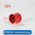 1 PCS 32A Aviation Industry Plug Socket Connector 3P/4P/5P IP44 Waterproof Surface Installation Wireless Concealed Installation